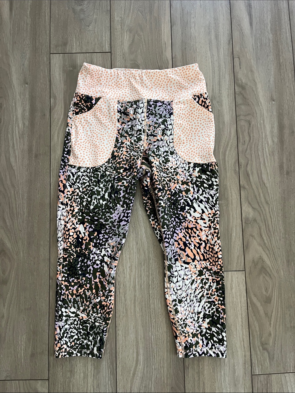 Nanette Lepore Play Mixed Animal Print Cropped Yoga Leggings Size